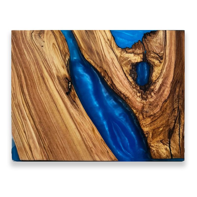 Skärbräda med BLÅ epoxiharts 24x17cm